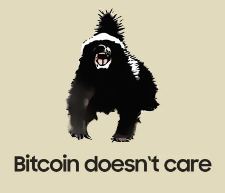 A Bitcoin no le importa. Es como el Tejon de la miel
